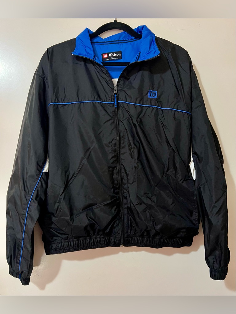 Vintage Men’s Wilson Black And Blue Windbreaker